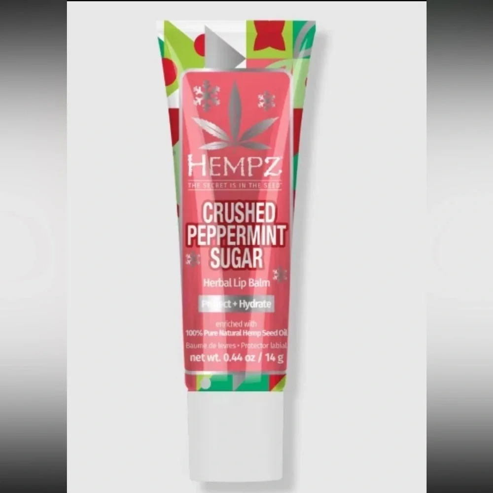Hempz Crushed Peppermint Sugar Herbal Lip Balm NWT 5- Count